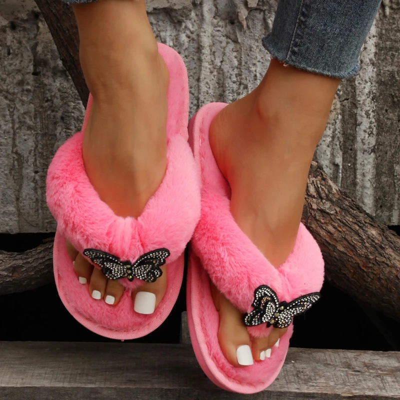 Женские тапочки для дома модная повседневная домашняя хлопковая обувь с бантом