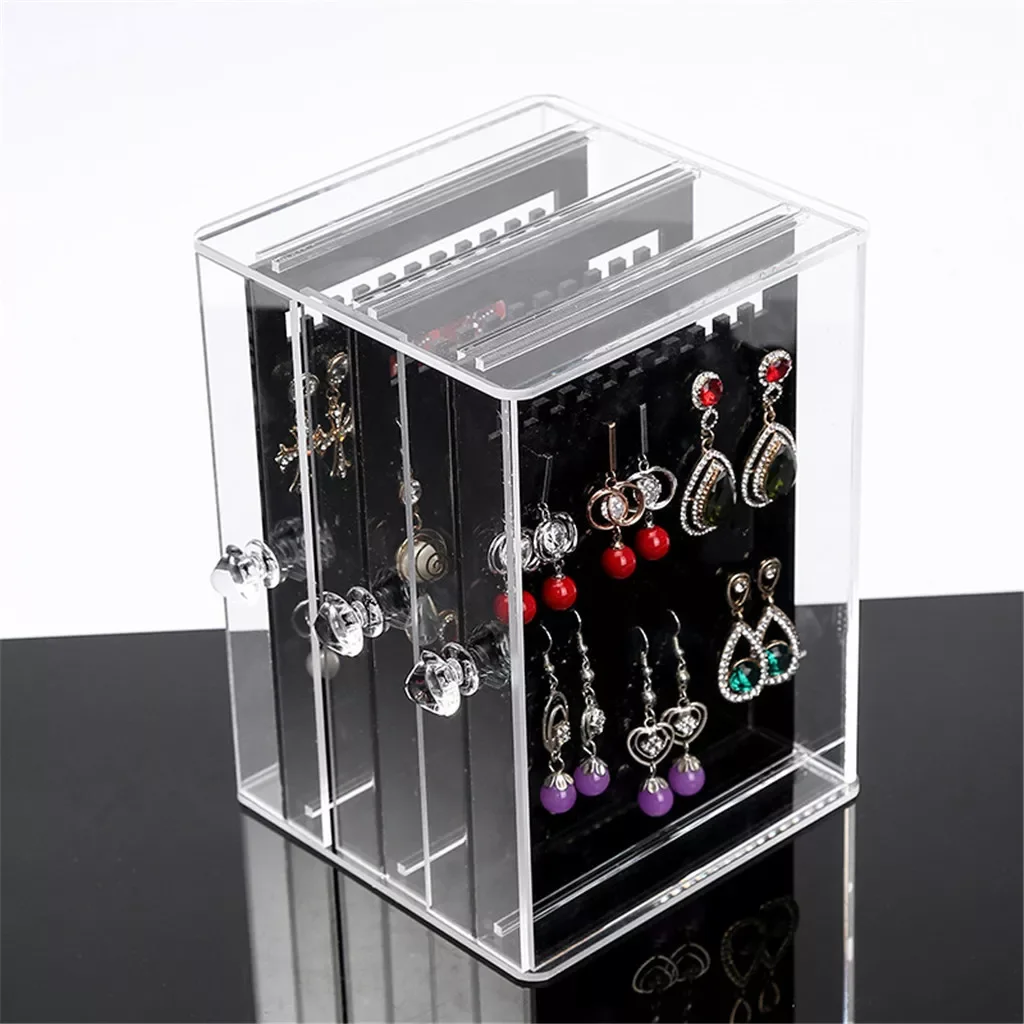 

NEW2023 Swimsuit Storage Organizer Clear Brush Cosmetics Cosmetic Makeup Organizer Box Trapezoid Storage Bins for Closet Shelves