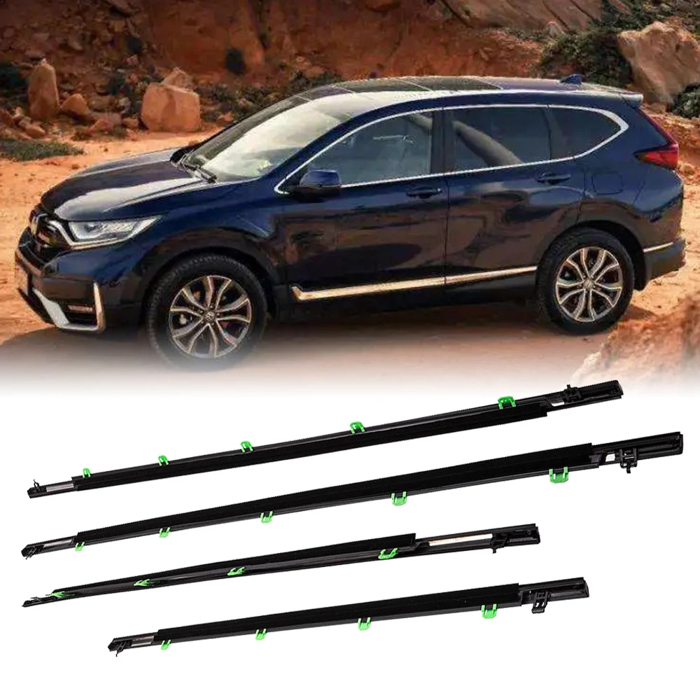 

Weatherstrip Window Moulding Trim Seal Belt For Honda CR-V CRV 2007- 2011 4PC