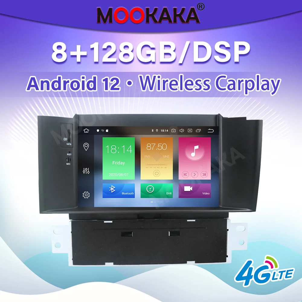 

Автомобильный мультимедийный плеер Carplay, Android 12, для Citroen C4 C4L DS4 2011-2015, 128 ГБ, GPS-навигация, автомобильное стерео радио, головное устройство
