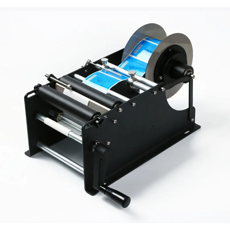 

Manual Round Bottle Labeling Machine With Handle Bottle Labeler Label Applicator Metal Bottle Packing Machine