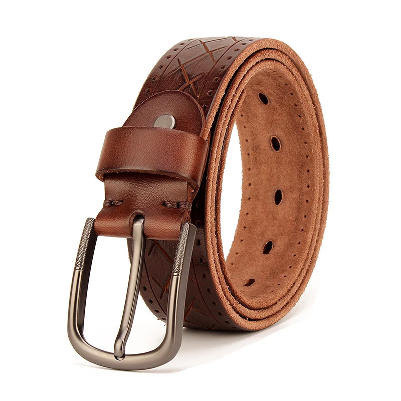 Wide Cinto Masculino Luxury Cummerbund Top Layer Leather Cowhide Belt Fashion Technology Men Belt Imported Alloy Buckle Strap