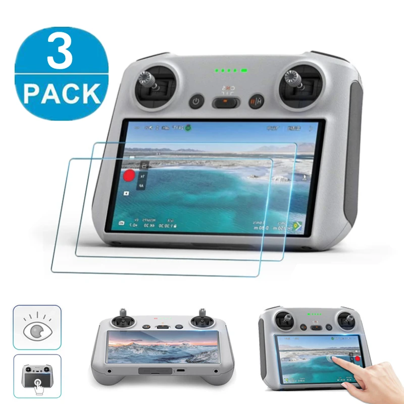

Протектор экрана контроллера для пульта дистанционного управления DJI RC твердость 9H Защита от царапин HD закаленное стекло для DJI Mini 3 Pro Аксес...