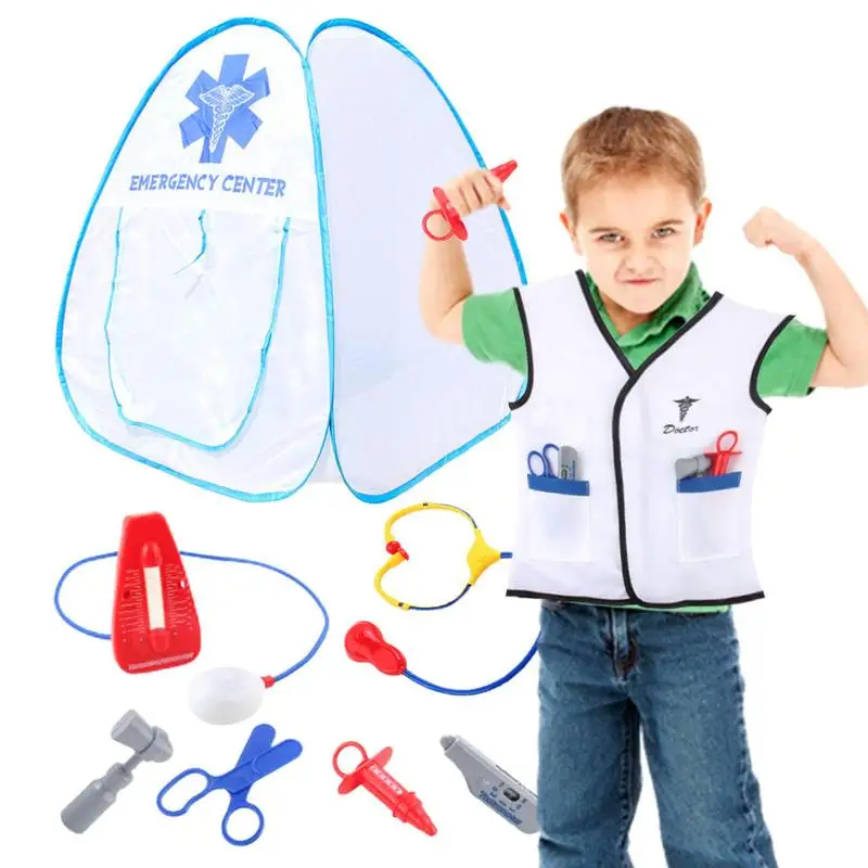 

Kids Doctor Kit Pretend Play 8pcs Doctor Role Play Set Pretend Play Kids Doctor Playset Realistic Developmental Breathable For