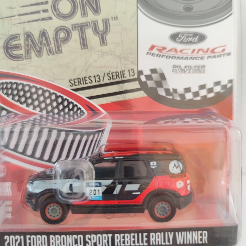 Модель автомобиля GreenLight 1:64 2021 FORD BRONCO SPORT REBELLE RALLY WINNER из металлического сплава