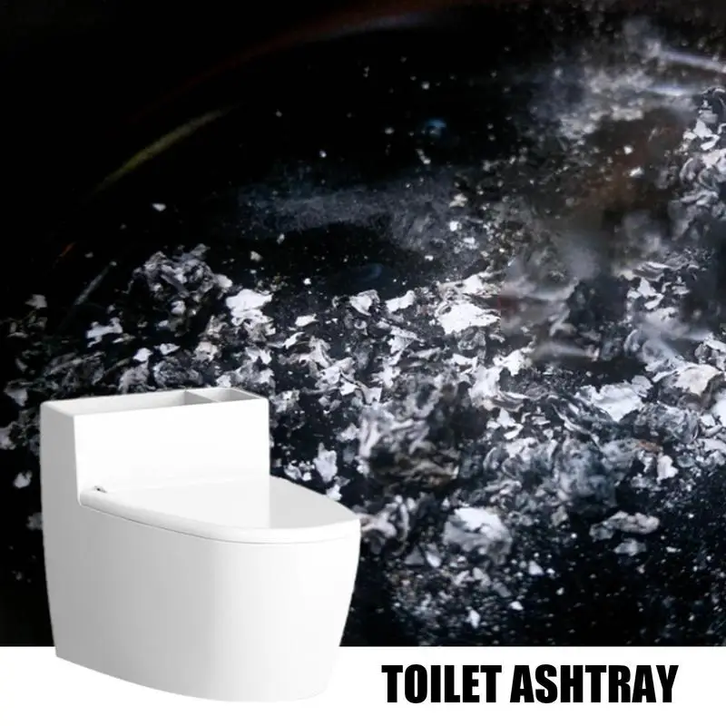 

Portable Toilet Shaped Ashtray Desktop Ash Holder High Temperature Resistant Ashtray Multipurpose Rack Home Smoking Accessories