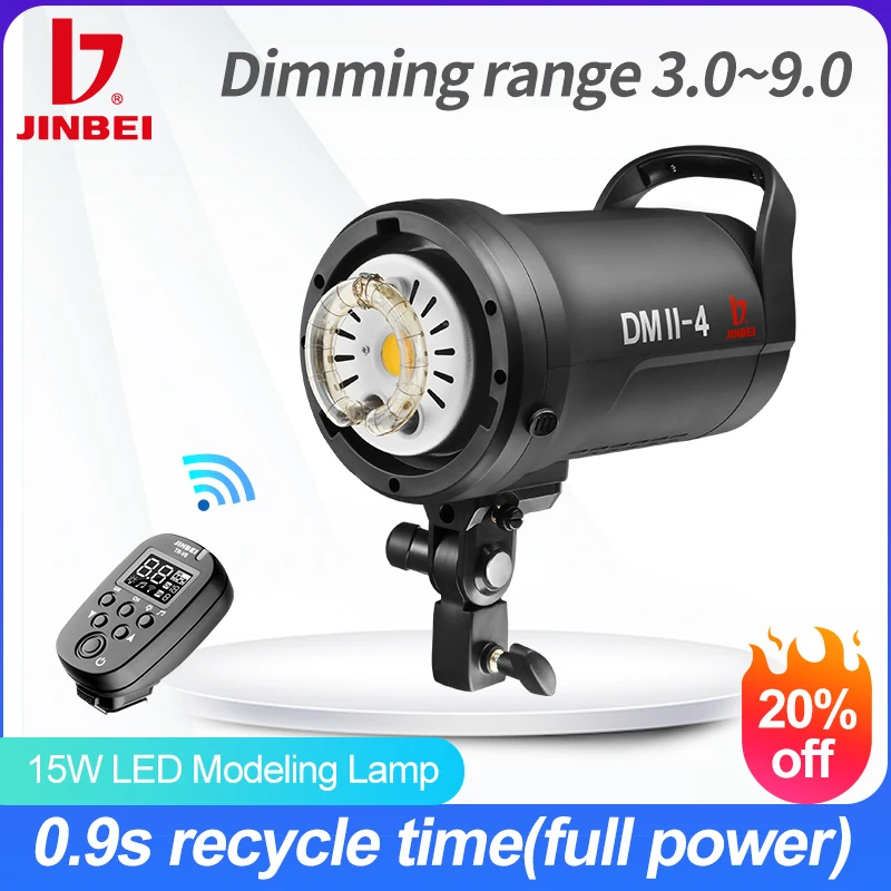 Студийная Вспышка JINBEI DMII4/6 400 Вт 600 2 4 г встроенное беспроводное легкое компактное