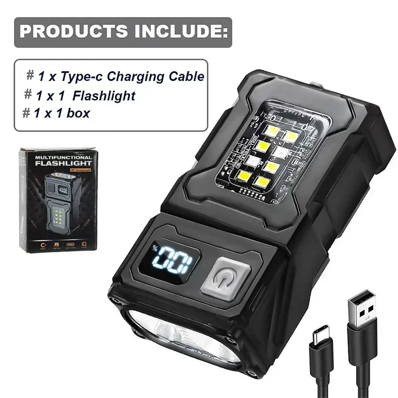 

Мини USB перезаряжаемый фонарик черный