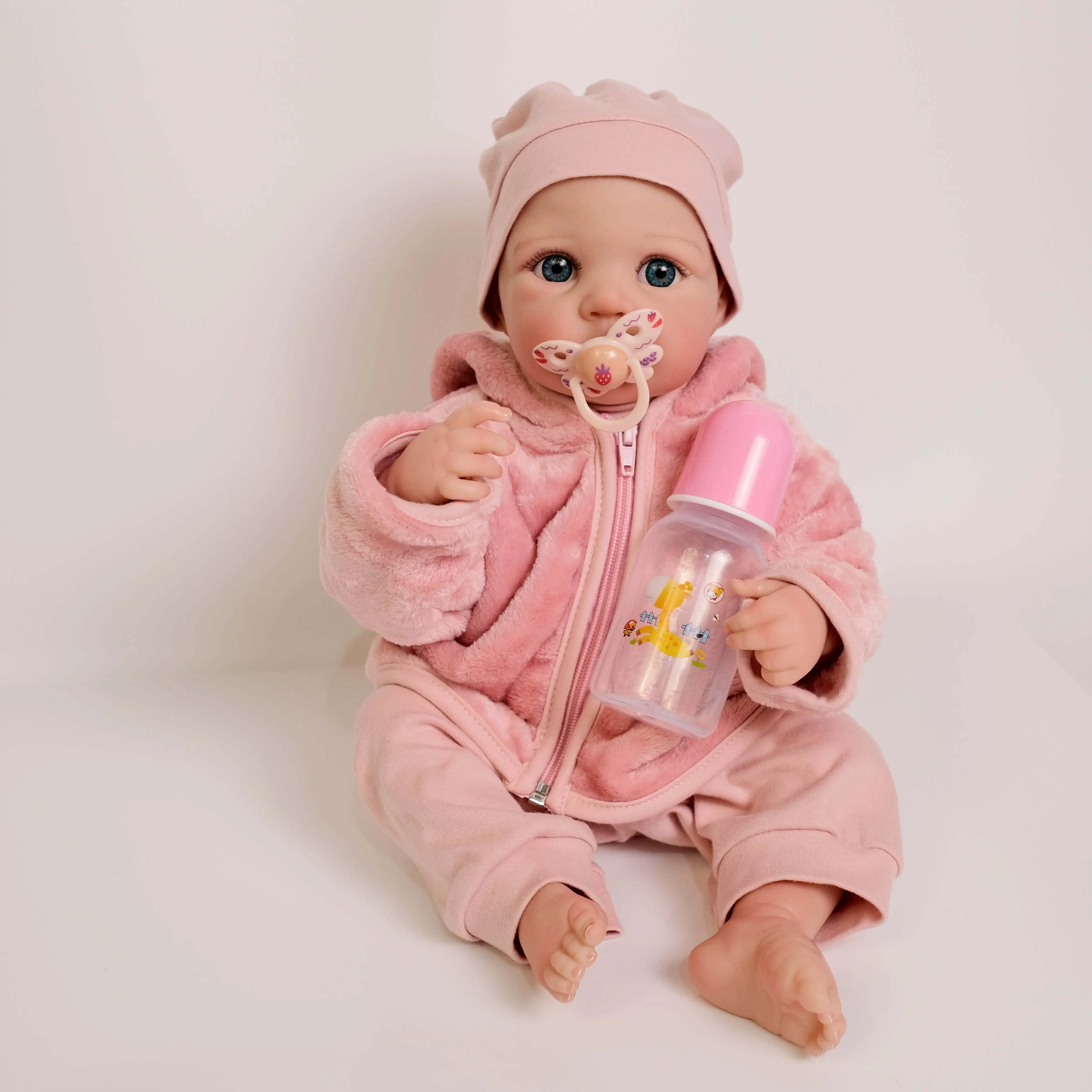 NPK 19-дюймовая кукла реборн Baby Daphnne полностью виниловое тело с ручным рисунком