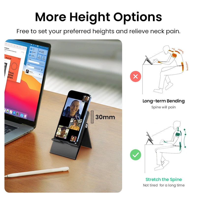 UGREEN Phone Holder Stand Moblie Phone Support For iPhone 13 12 Xiaomi Samsung Huawei Tablet Holder Desk Cell Phone Holder Stand