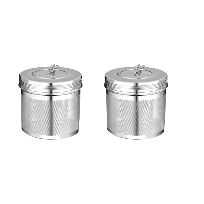 

4 Pack Large Tea Ball Infuser For Loose Leaf Tea & Spice Infuser For Cooking, Threaded Lid, Extra Fine Mesh Tea Strainer