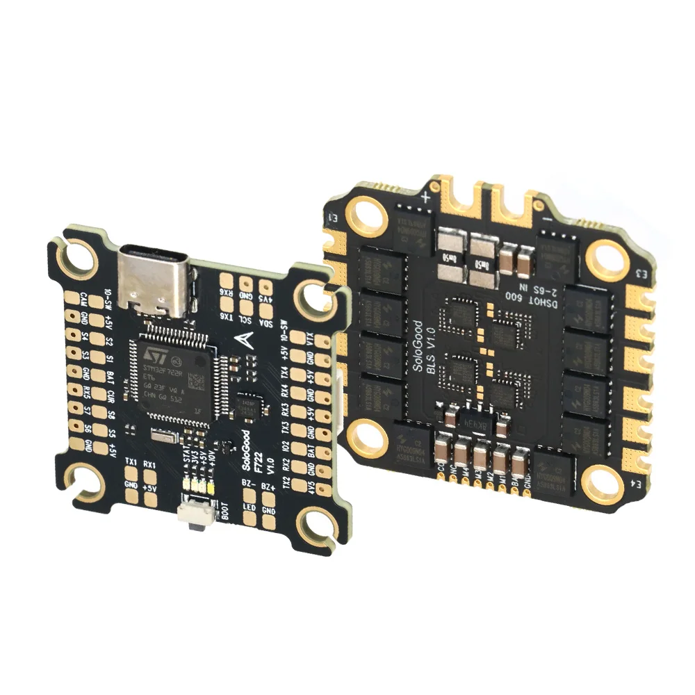 Фото SoloGood F722 60A Stack ICM42688P FC + BLHELI_S 60A 4in1 ESC 30,5X30,5 мм 2-6S RC FPV Запчасти для дрона для фристайла №3