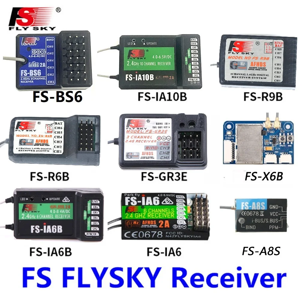 Приемник приемника FlySky FS-R6B IA6B X6B A8S R9B для i6 i10 CT6B T6 TH9x, трансмиссия, дистанционное управление