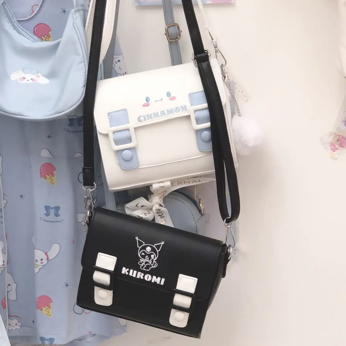 bags for women Sanrio Cute Sister Shoulder Bag Casual Big Ear Dog Crossbody Bag Student Purses and Handbags