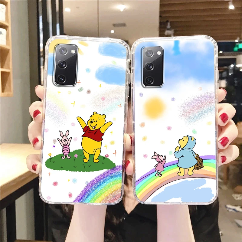 

Disney Winnie Pooh Cartoon Transparent Phone Case For Samsung A73 A72 A71 A53 A52 A51 A42 A33 A32 A23 A22 A21S A12 A03 5G