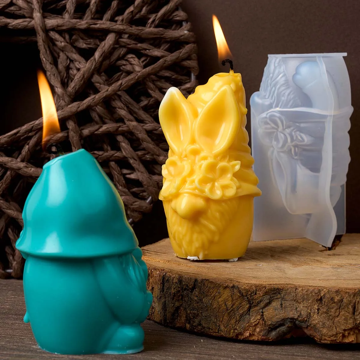 Новый клевер безликий Клаус силиконовая форма для свечей DIY пасхальный гном