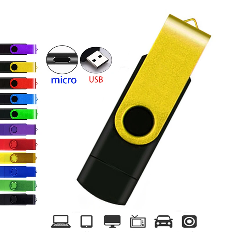 

Высокоскоростной USB флэш-накопитель 128 Гб OTG флэш-накопитель 64 ГБ Usb-карта 32 ГБ 16 ГБ 8 ГБ 4 ГБ флэш-накопитель флэш-диск для Android Micro/PC с бесплатны...