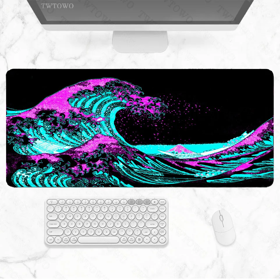 

Japan Great Waves Art Mouse Pad Gamer XL Computer Large Custom HD Mousepad XXL Playmat MousePads Office Soft Laptop Table Mat