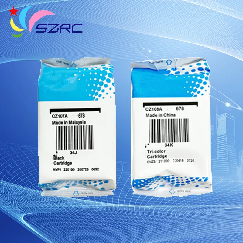 

Original New CZ107A CZ108A 678 Ink Cartridge For HP 2648 4648 1518 4518 2548 3548 2515 3547 1018 Printer