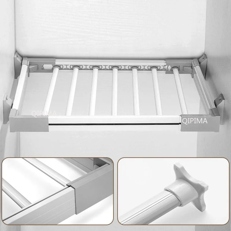 

Телескопическая складная Регулируемая органайзер для шкафа, стойка для брюк, органайзер, полки для шкафа, органайзер, полка, корзина