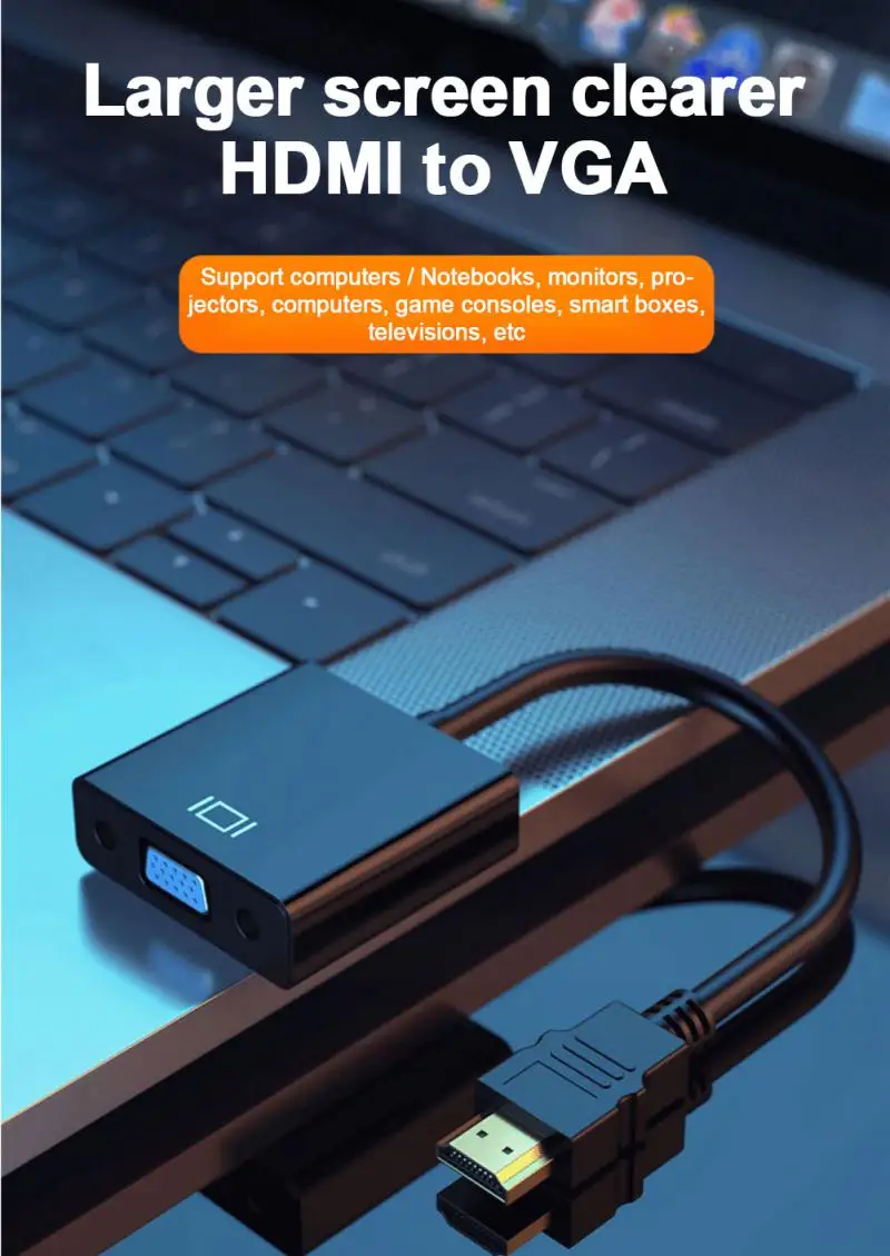 Кабель HDMI-совместимый с VGA конвертер мама-папа в адаптер для планшетов ноутбуков