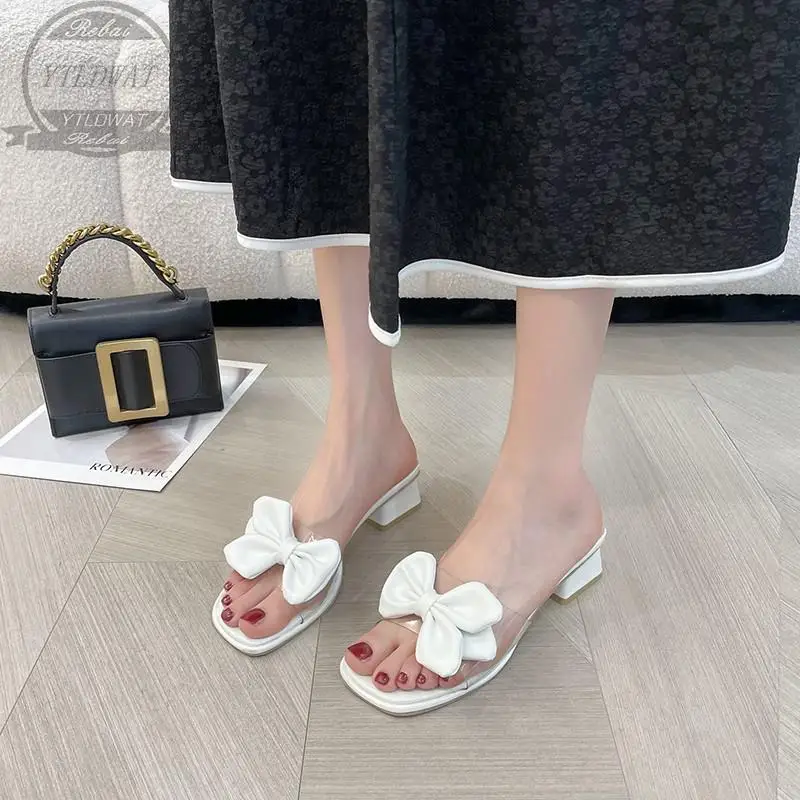 

Summer Cute Bowknot Non-Slip Women's Sandals Slipper Flats Casual Fashion Female Comfortable Beach Flip Flops Outdoor Slides