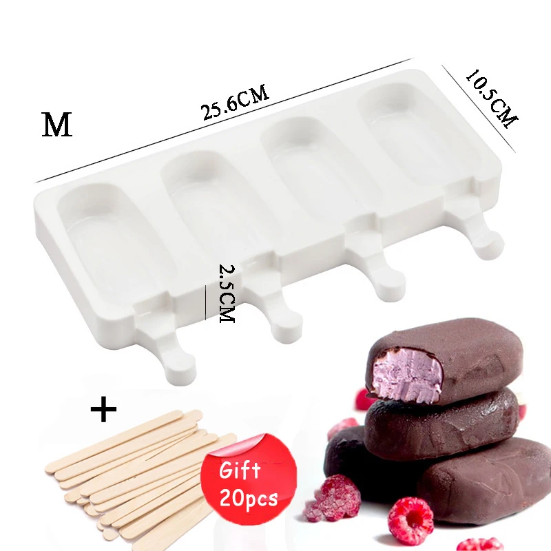 

Формы для мороженого силиконовые 8+4 шт