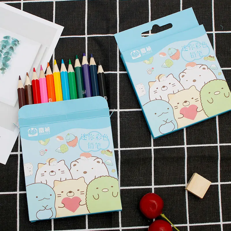 Set Kawaii Painting Drawing Art Colored Pencils Stationery Gift