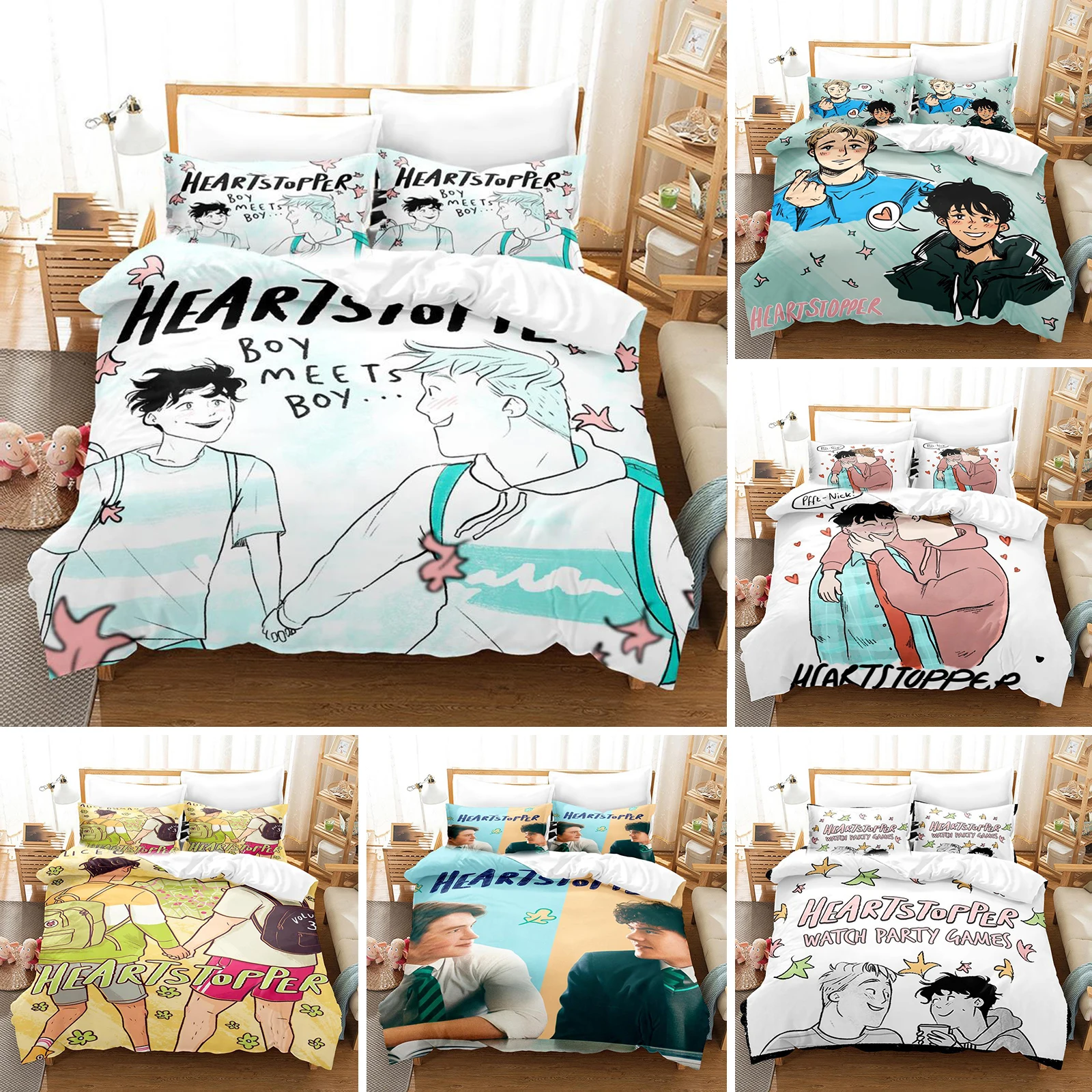 

Пододеяльник с 3D рисунком в виде сердечек, пододеяльник, 3 шт., двойной, двойной, полноразмерный, Королевский, Королевский, взрослый, детский ...