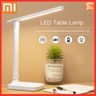 Светодиодная настольная лампа XIAOMI, складной прикроватный светильник для чтения с плавным затемнением и защитой глаз, ночник для спальни