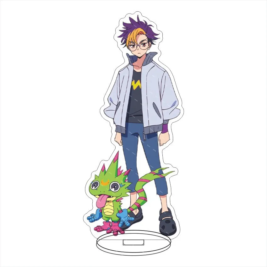 Фото Digimon Beatbreak 15 см акриловая подставка-Tomorou Tenma декор для стола на Рождество/день рождения, коллекционный подарок для аниме №2