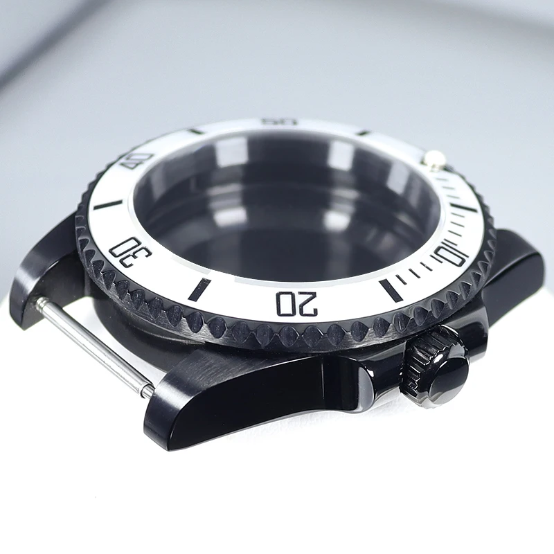 Черный корпус для дайвинга с PVD-покрытием 40 мм керамический безель сапфир Seiko Nh35