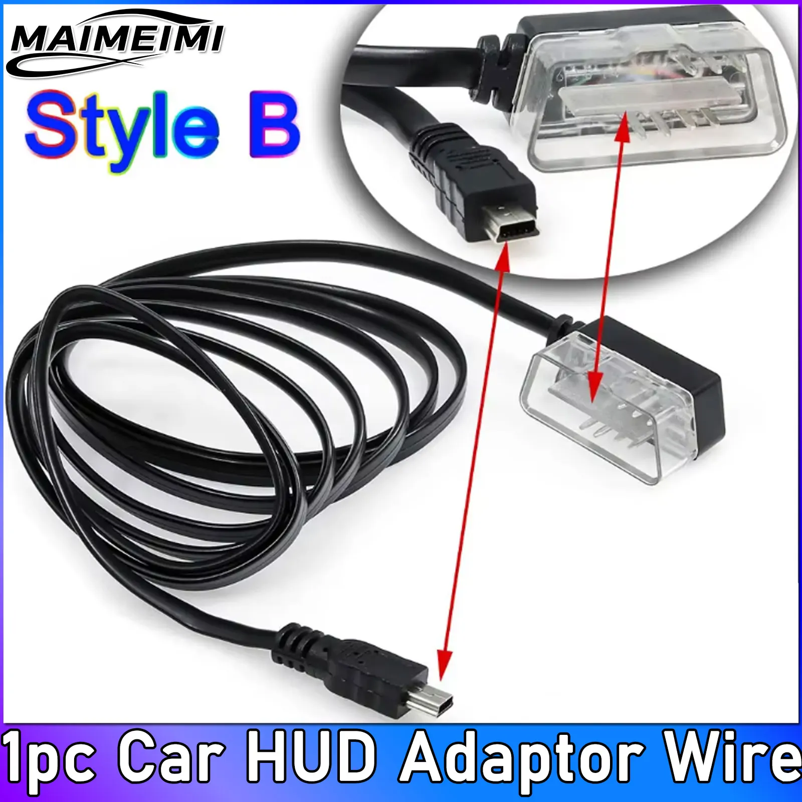 

1 шт. OBD II OBD 2 7-контактный соединительный кабель Mini USB для автомобиля HUD Head Up Display Кабель для диагностического адаптера