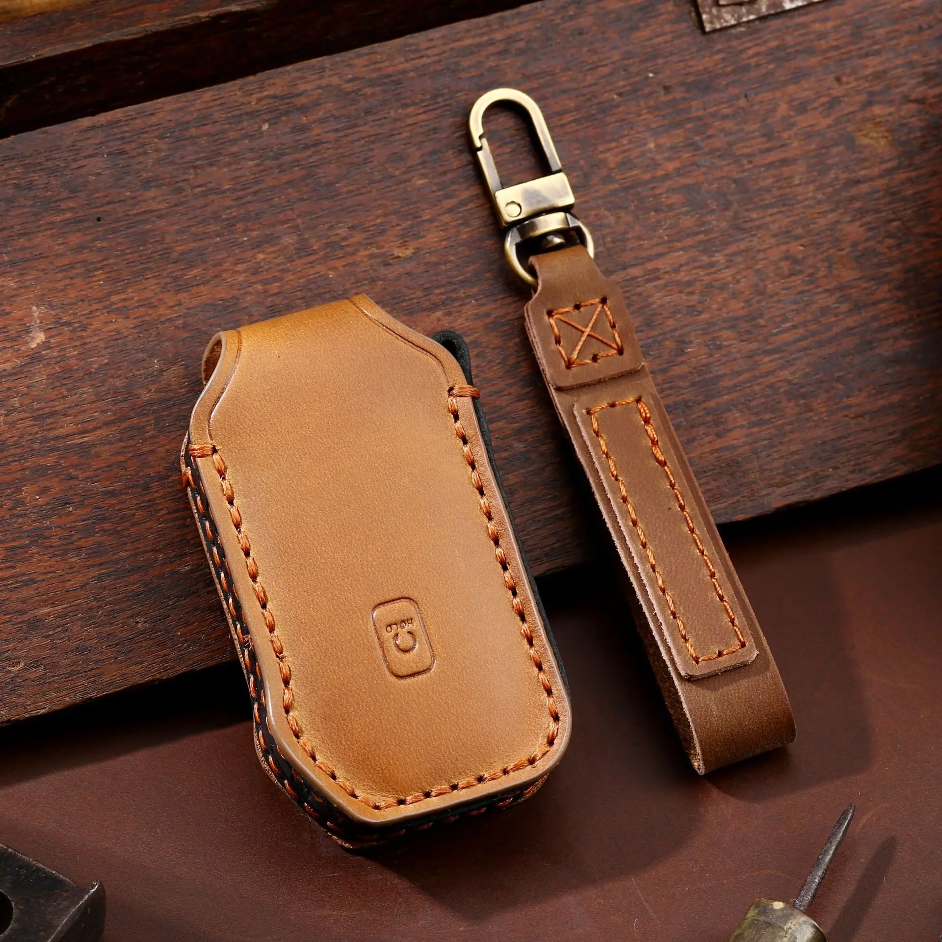 Чехол для автомобильного ключа из натуральной кожи чехол Kia Seltos Sportage Sorento Cerato KX5 Niro