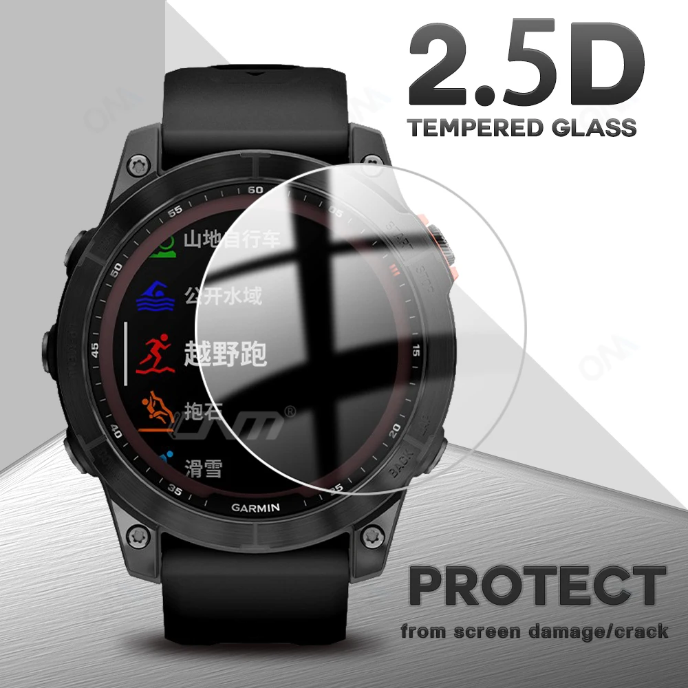 HD прозрачное закаленное стекло для Garmin Fenix 7S 6 6X 6S Pro 5 5S Смарт-часы защита экрана