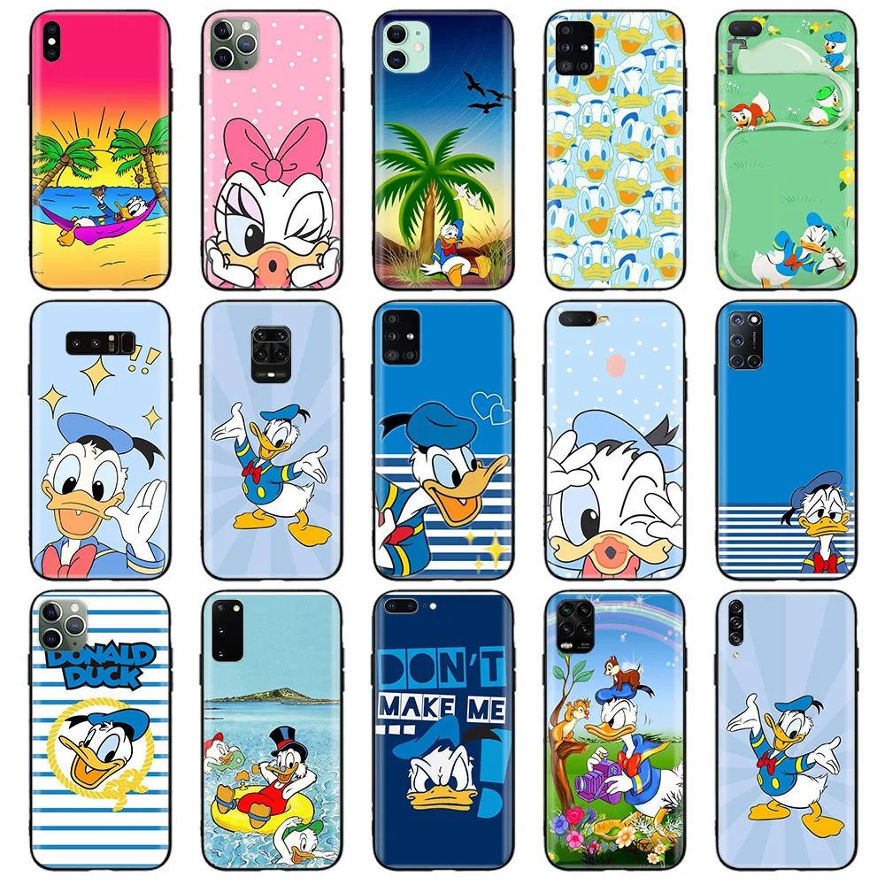 

Black Case for VIVO Y20 Y20i Y20S Y15 Y15A Y15S Y17 Y19 Y21 Y21S Y91 Y91C Y93 Y95 Y11 Y11S Y12 Y12S Cover Z-2 Donald Duck