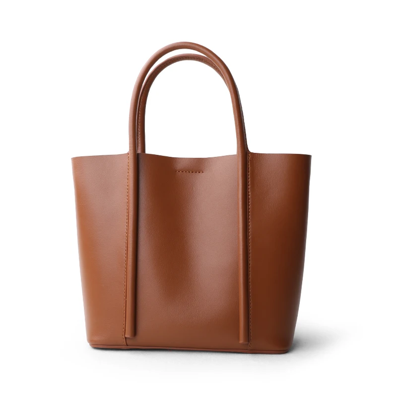 

Bag For Women Genuine Leather Basket Handbag Female Vintage Tote Bag Lady Luxury Vegetable Tanned Leather Shoulder Messenger New