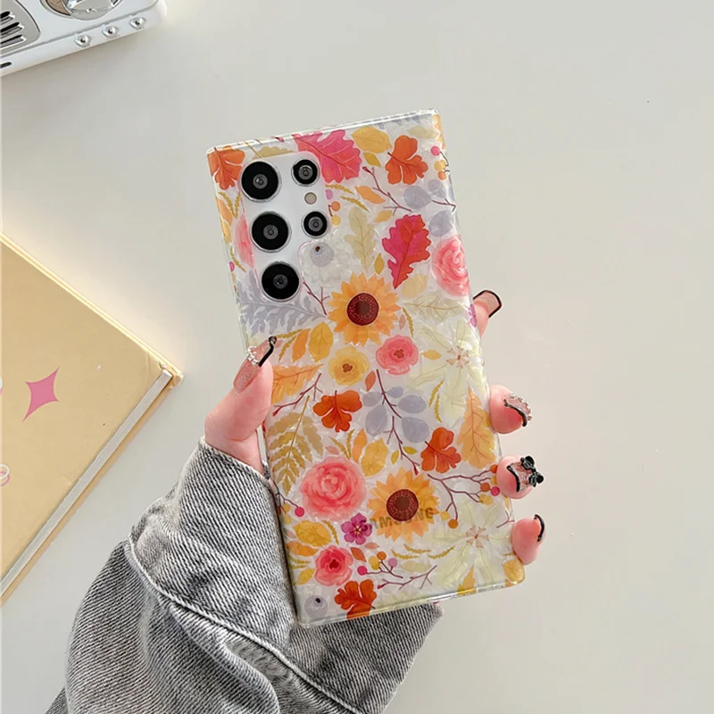 Чехол с рисунком диких цветов Мягкий защитный чехол в стиле ретро подходит для