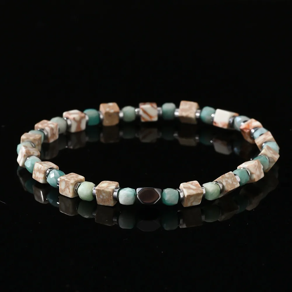 Новый высококачественный браслет с гематитовыми прокладками квадратный Tianhe Stone