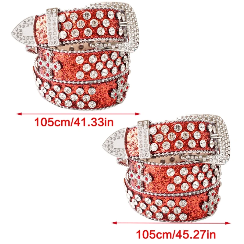 Поясной ремень с крестами цепочка для тела блестящие стразы шипованные женщин и