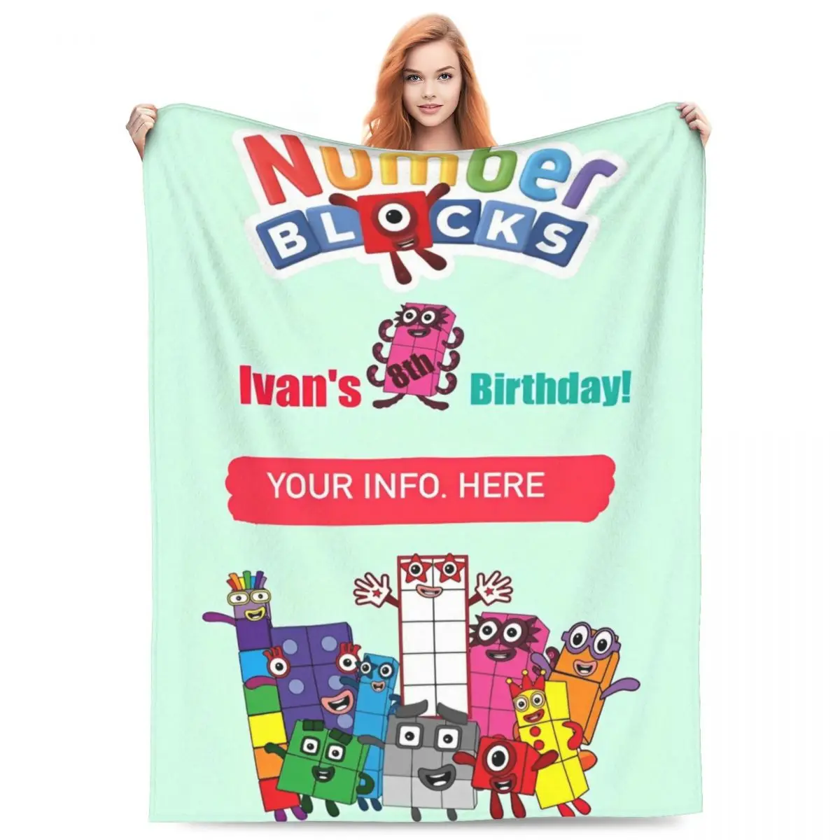 N-Numberblocks-s мультяшные одеяла фланелевое одеяло для кемпинга теплое мягкое