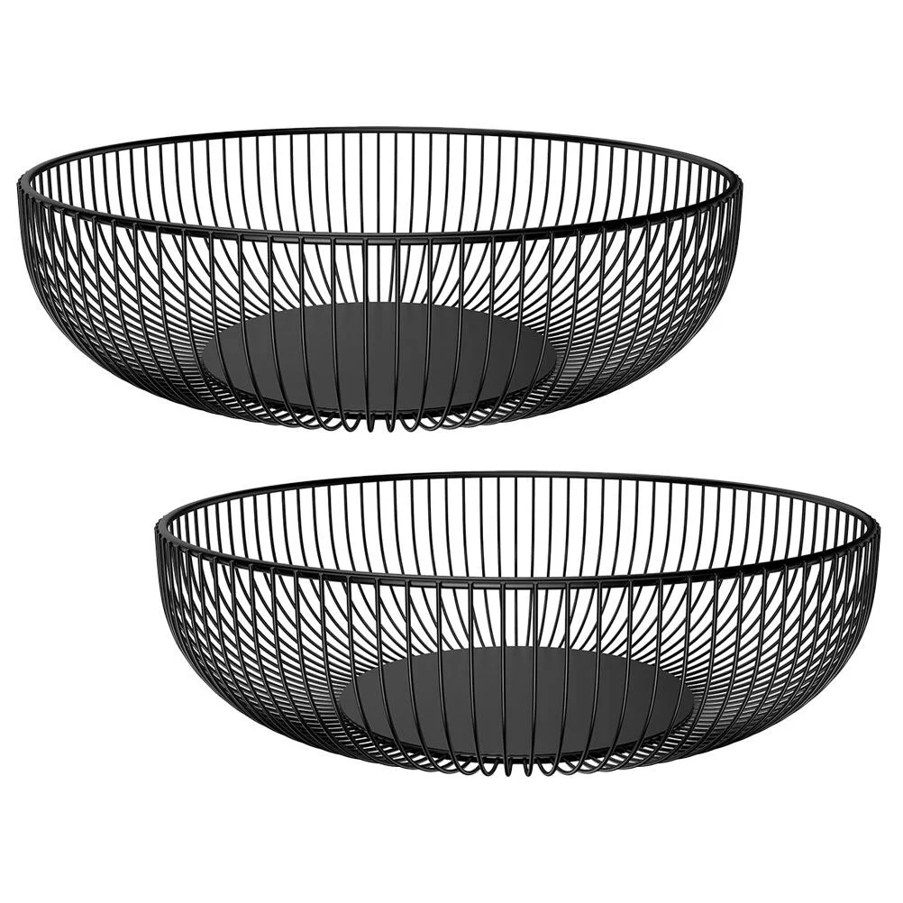 

Basket Vegetable Holder Baskets Nordic Style Fruit Bowl Household Metal Wire Iron Storage Counter