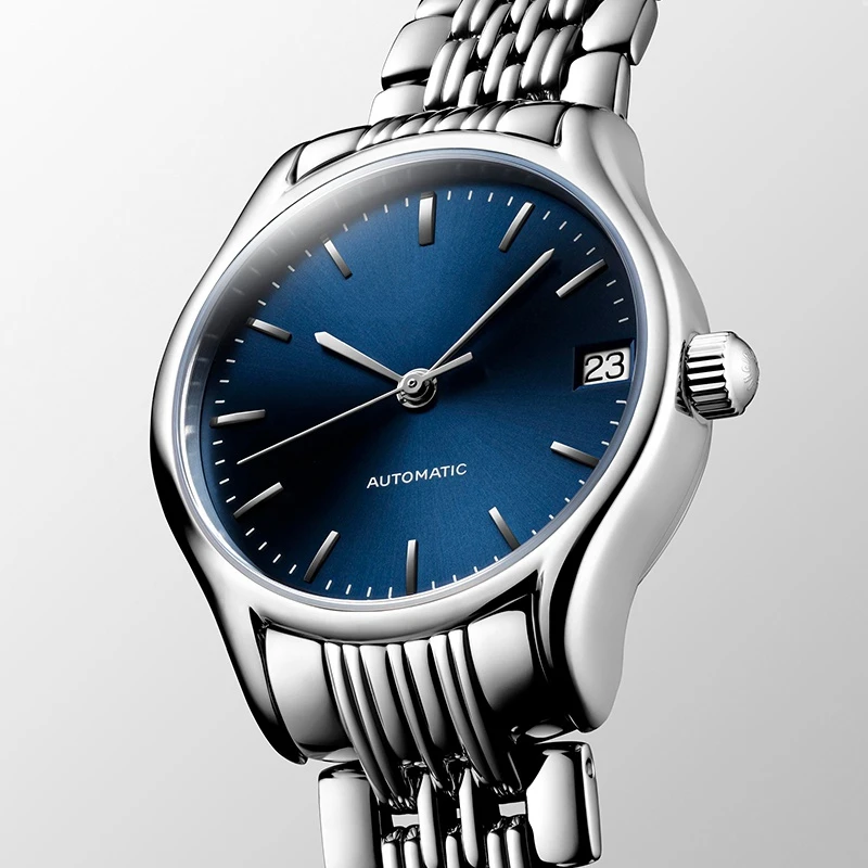 

Новые женские модные автоматические механические часы серии Luya, браслет из нержавеющей стали, сапфировое стекло