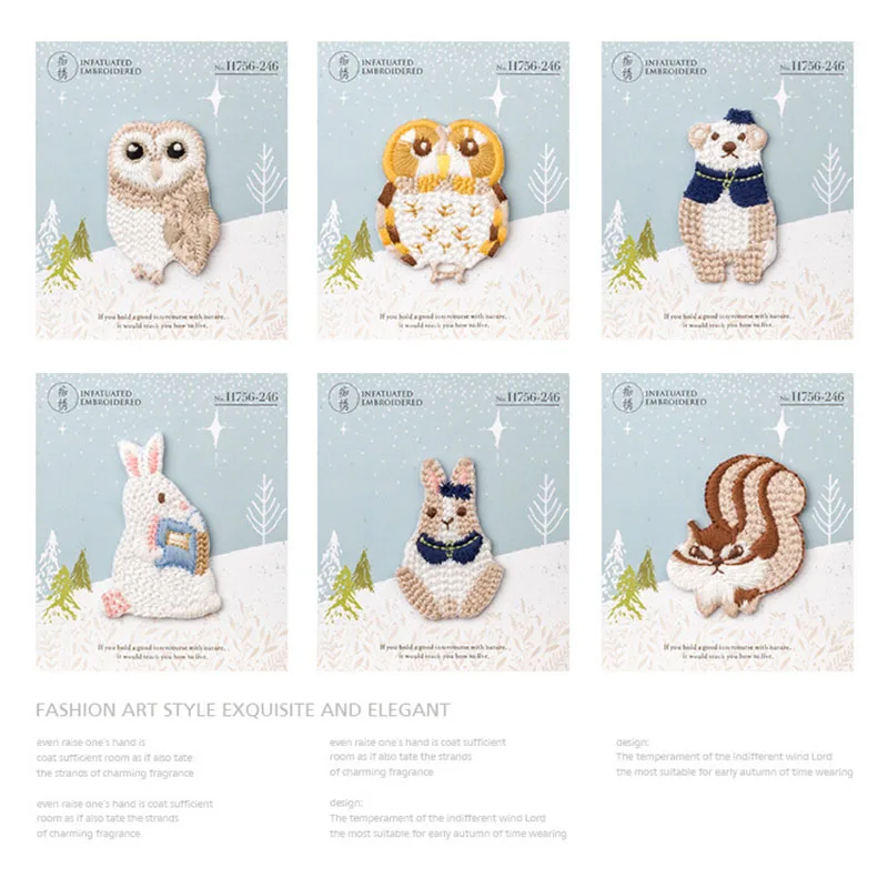 

Cute Animal Patches For Clothing Kids Rabbit Squirrel Owl Iron Repair Hole Embroidery Patch Termoadhesiv Sew Applique On Jeans
