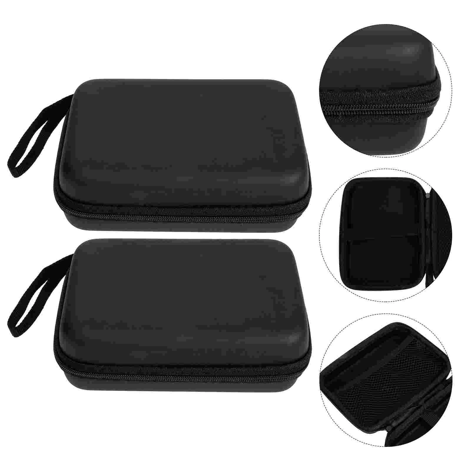 

2pcs Electronics Organizer Square Cable Organizer Bag Earphone Carrying Bag
