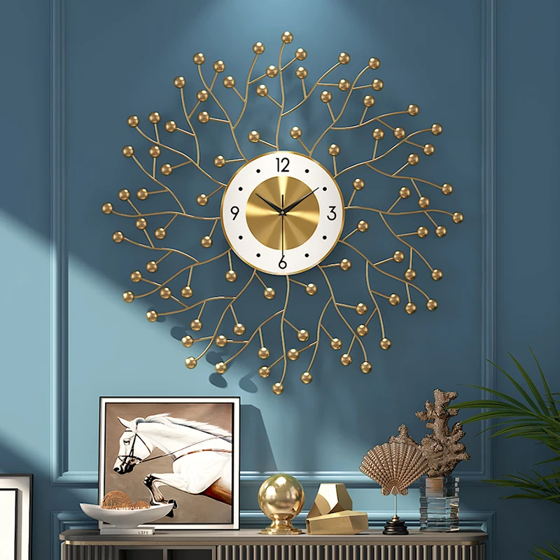 

Luxury Digital Wall Clock Machine Modern Design Silent Mechanism Watch Nordic Metal Wall Clock Living Room Reloj Wall Decoration