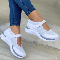 2022 women sneakers wedge platform shoes mesh breathable casual vulcanized shoes female non slip light outdoor walking shoes