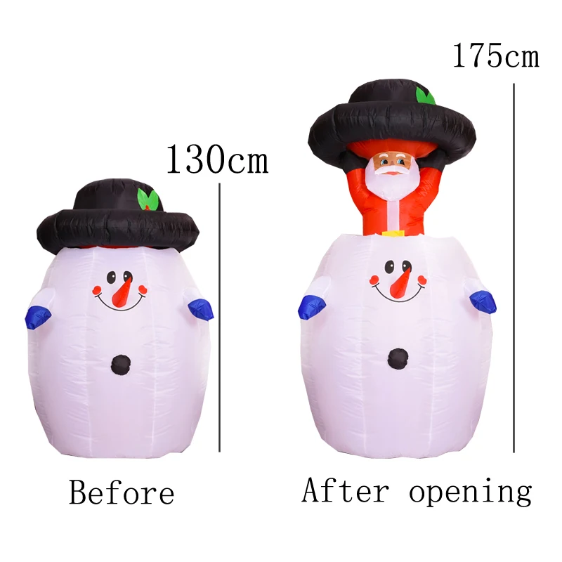 

Christmas Funny Inflatable Toys 6 FT Tall Hide and Seek Santa Claus with Build-in LEDs Blow Up Inflatables for Xmas Party Decor