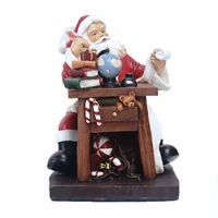 resin statue christmas santa claus gift list nordic abstract ornaments for figurines interior sculpture room home decor