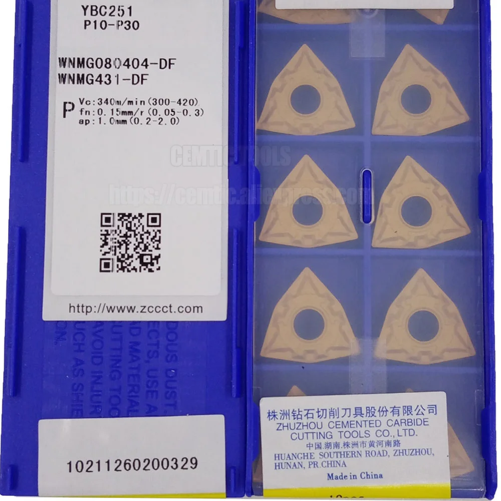

ZCC токарный инструмент 10 шт./партия фреза YBC251 токарные инструменты с покрытием из цементированного карбида